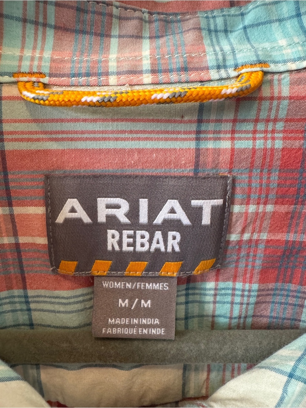 Ariat Women’s Rebar Vanilla Ice Plaid Made Tough Durastretch Work Shirt
Size Med - Picture 5 of 8